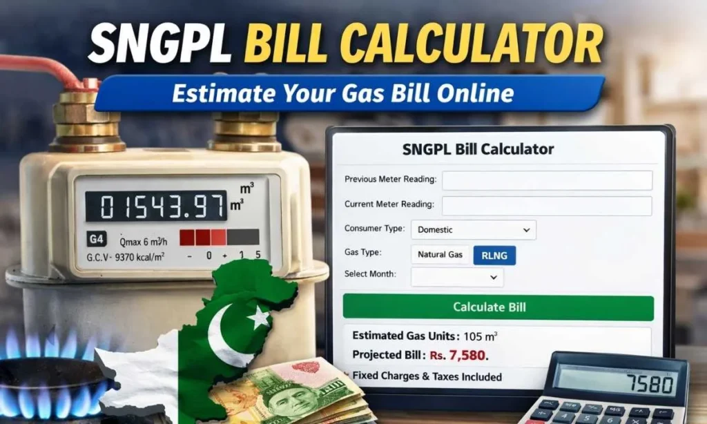 gas bill calculator Pakistan